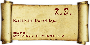 Kalikin Dorottya névjegykártya